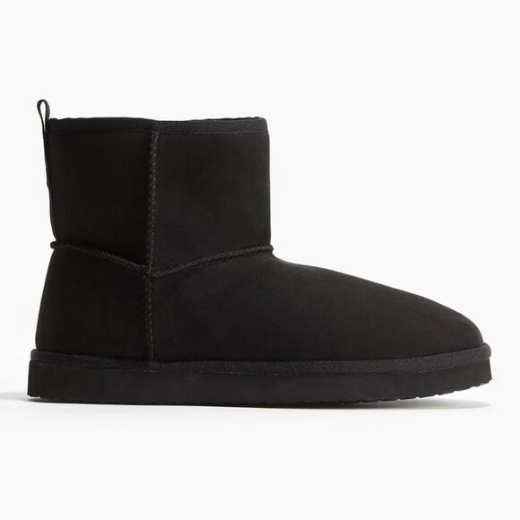 H&M Men\'s Warm Lined Slip on Black Boots Size 10.5 NEW with Tags main image 7
